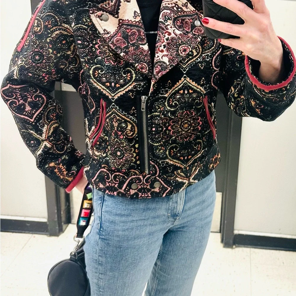 Free People Tapestry Corduroy Jacket with paisley design XS - Picture 14 of 15